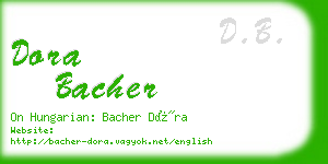 dora bacher business card